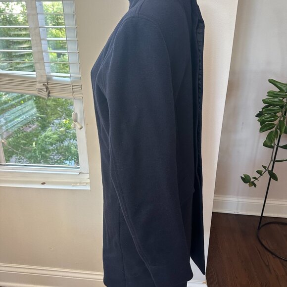 Theory Christopher PCP Apollo Men's Wool Button Up Peacoat Navy Size M - Picture 3 of 6